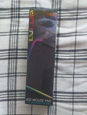 RGB LED Mouse Pad - Black with Multicolor Lighting